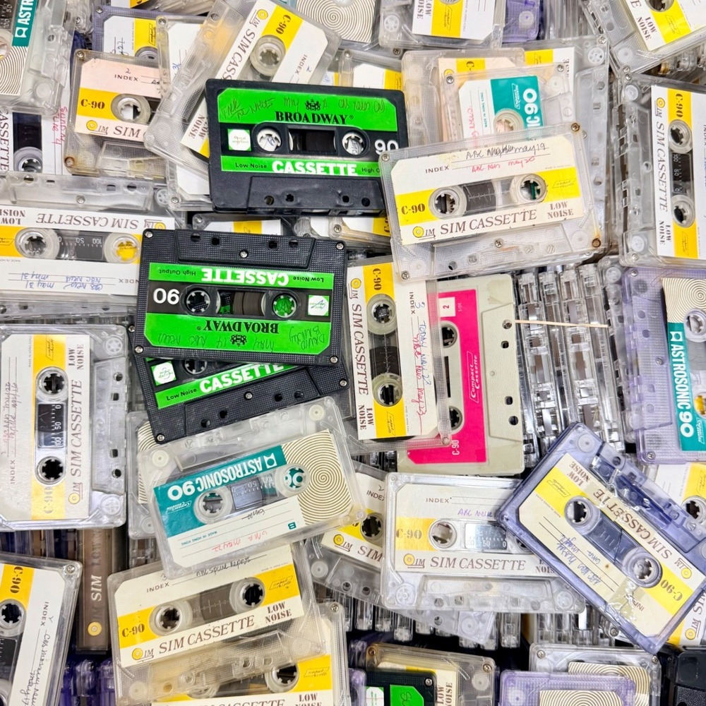 Lot of 20 Vintage Pre-Recorded Cassette Tapes News Radio‎ Broadcasts